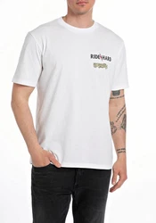 Replay Rundhalsshirt Blau/Weiß/Bordeaux/Schwarz/Creme/Khaki/Beige