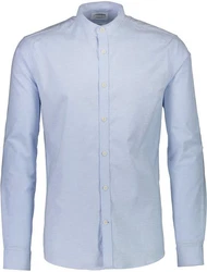 LINDBERGH Langarmhemd mit Stehkragen Hellblau/Blau
