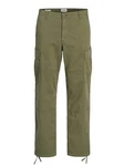 JACK & JONES Cargohose JPSTKarl JJHarlow Dunkelgrün/Khaki