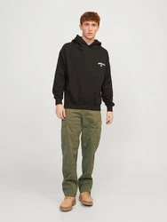 JACK & JONES Cargohose JPSTKarl JJHarlow Dunkelgrün/Khaki