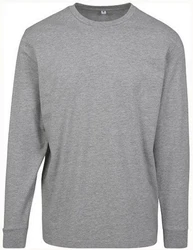 Build Your Brand Langarmshirt Herren Longsleeve Tee Grau/Hellgrau/Dunkelgrau