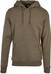 Build Your Brand Kapuzenpullover Herren Sweat Organic Hoodie Khaki/Dunkelgrün