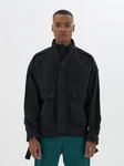 OSSY HOMER Jeansjacke Schwarz/Dunkelblau/Dunkelgrau