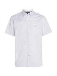 TOMMY HILFIGER Hemd NATURAL SOFT MINI PRT SHIRT Weiß/Creme/Hellblau/Grau