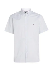 TOMMY HILFIGER Hemd NATURAL SOFT MINI PRT SHIRT Weiß/Creme/Hellblau/Grau
