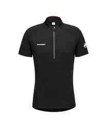 Mammut T-Shirt Aenergy FL Half Zip T-Shirt Schwarz/Dunkelrot/Gelb