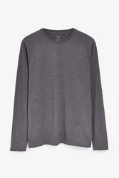 Next Langarmshirt Rundhalsshirt Regular Fit Dunkelgrau/Hellgrau/Grau/Rosa/Lila