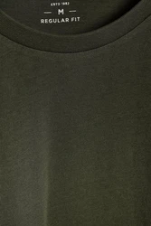 Next Langarmshirt Rundhalsshirt Regular Fit Dunkelgrün