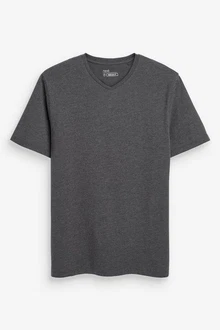Next T-Shirt Essential V-Ausschnitt Dunkelgrau/Grau/Hellgrau