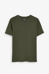 Next T-Shirt Essential V-Ausschnitt Dunkelgrün/Grün