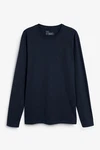 Next Langarmshirt Rundhalsshirt Slim Fit Dunkelblau