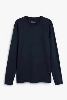 Next Langarmshirt Rundhalsshirt Slim Fit
