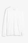 Next Langarmshirt Rundhalsshirt Slim Fit Weiß