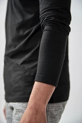 Next Langarmshirt Rundhalsshirt Slim Fit Dunkelgrau/Grau/Schwarz