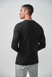 Next Langarmshirt Rundhalsshirt Slim Fit Dunkelgrau/Grau/Schwarz