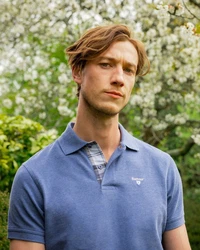 Barbour Poloshirt Polo Tartan Pique Blau/Hellblau