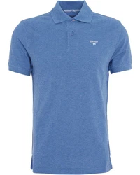 Barbour Poloshirt Polo Tartan Pique Blau/Hellblau