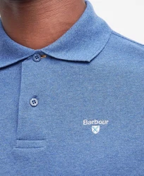 Barbour Poloshirt Polo Tartan Pique Blau/Hellblau