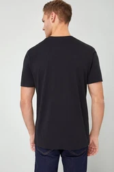 Next Essential T-Shirt mit Rundhalsausschnitt Schwarz/Dunkelblau