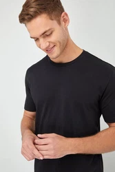 Next Essential T-Shirt mit Rundhalsausschnitt Schwarz/Dunkelblau