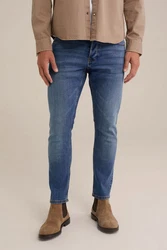 WE Fashion Slim-fit Jeans Blau