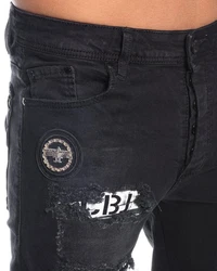 Cipo & Baxx Slim-fit-Jeans Herren Schwarz/Grün