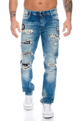 Cipo & Baxx Slim-fit-Jeans Herren Blau/Hellblau