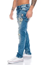 Cipo & Baxx Slim-fit-Jeans Herren Blau/Hellblau