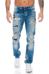 Cipo & Baxx Slim-fit-Jeans Herren Blau/Hellblau