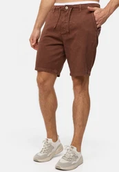 Indicode Chinoshorts Vino Braun/Beige/Dunkelrot/Orange