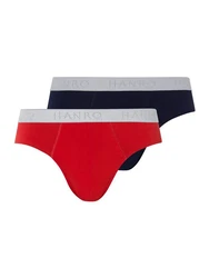 Hanro Slip Cotton Essentials Rot/Dunkelblau