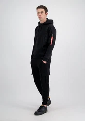 Alpha Industries Hoodie Embroidery Hoodie Dunkelblau/Schwarz