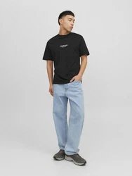 Jack & Jones T-Shirt JORVesterbro Schwarz/Dunkelgrau