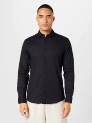 JACK & JONES Hemd 'Gingham' schwarz