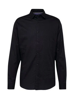 JACK & JONES Hemd 'Gingham' schwarz
