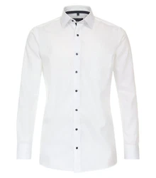 CASAMODA Businesshemd Comfort Fit Kentkragen Creme/Weiß