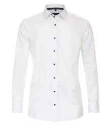 CASAMODA Businesshemd Comfort Fit Kentkragen Creme/Weiß