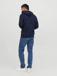 JACK & JONES Male Hoodie Logo Dunkelblau