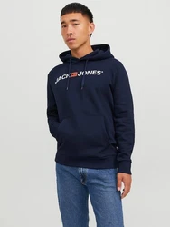 JACK & JONES Male Hoodie Logo Dunkelblau