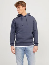 Jack & Jones Sweatshirt JJESTAR BASIC SWEAT HOOD NOOS Dunkelblau/Blau/Grau