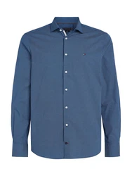 Tommy Hilfiger Businesshemd CL STRETCH MICRO PRINT SF SHIRT Dunkelblau/Hellblau/Blau
