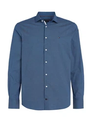 Tommy Hilfiger Businesshemd CL STRETCH MICRO PRINT SF SHIRT Dunkelblau/Hellblau/Blau