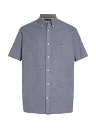 Tommy Hilfiger Kurzarmhemd 1985 FLEX OXFORD RF SHIRT Grau/Hellblau/Blau/Dunkelblau