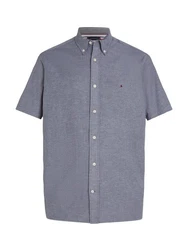Tommy Hilfiger Kurzarmhemd 1985 FLEX OXFORD RF SHIRT Grau/Hellblau/Blau/Dunkelblau