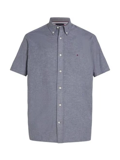 Tommy Hilfiger Kurzarmhemd 1985 FLEX OXFORD RF SHIRT Grau/Hellblau/Blau/Dunkelblau