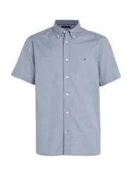 Tommy Hilfiger Kurzarmhemd FLEX GINGHAM RF SHIRT Hellblau/Dunkelblau/Grau/Blau
