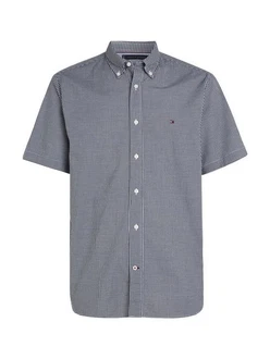 Tommy Hilfiger Kurzarmhemd FLEX GINGHAM RF SHIRT Hellblau/Grau/Dunkelblau/Blau