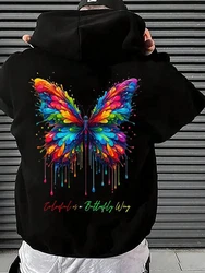 RMK Kapuzenpullover Herren Hoodie Langarm Mischfarben/Schwarz