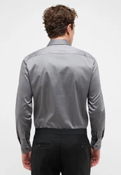 Eterna Langarmhemd Slim Fit Businesshemd Dunkelgrau/Grau