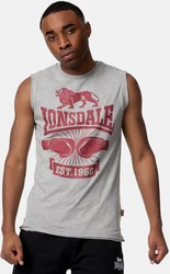 Lonsdale T-Shirt Cleator Rot/Hellgrau/Dunkelgrau/Grau